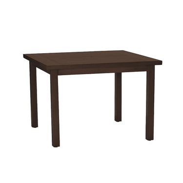Summer Classics Club Aluminum Square Dining Table - Mahogany